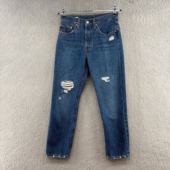 Levi's Premium 501® ORIGINAL CROPPED WOMEN'S JEANS size 26X26 - Picture 2 of 16